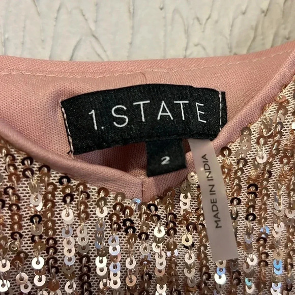1. State Rose Gold sequined dress size 2 - Picture 6 of 11